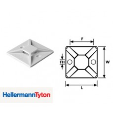 Hellerman MB3A Cable Tie Base White