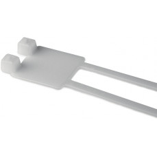 Double Cable Ties with Tag Natural