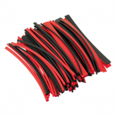 Heat Shrink Tubing Black & Red 200mm 100pc