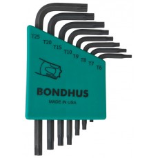 Bondhus TLXS8S 8pc Torx L Key Set Short