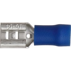 Push on Female Terminals Blue 6.3mm